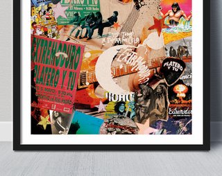 Cuadro UOHO - Lamina Póster Collage A3 Rock
