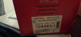 3 Cajas Espirales Metálicos Blancos 10, 24 y 32 mm