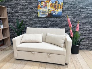 Sofá Cama Beige 138cm Tela