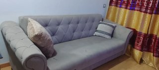 Sofá Cama Gris Tapizado