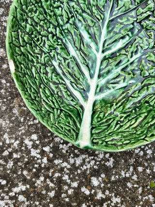 Ensaladera repollo cerámica verde
