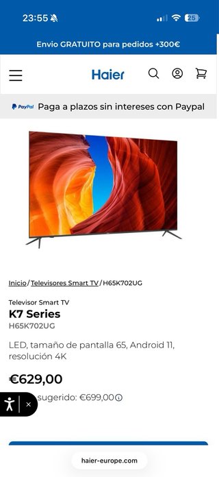 Haier Smart TV 65”