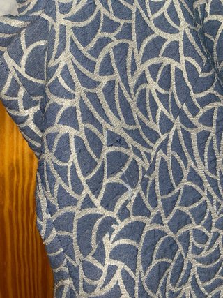 Vestido fiesta T46 azul y plateado