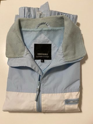 Giacca Oxer sfoderata azzurra e bianca XL