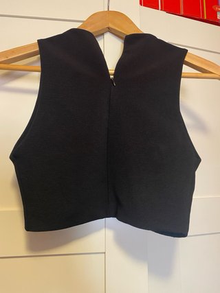 Top Zara Negro Crop