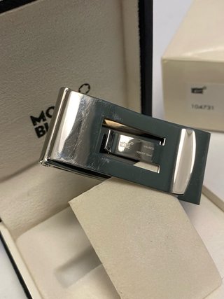 Montblanc fermasoldi carbonio e acciaio