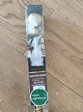 Barra Cortina Extensible Dorada 120-210 cm