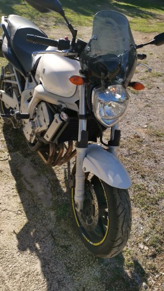 Yamaha FZ6 Naked Blanca y Negra