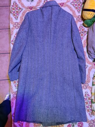 Abrigo Lana Virgen Hombre Gris
