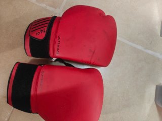 Guantes Boxeo Decathlon 14oz Rojos