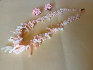 Collana ed Orecchini  Corallo Rosa