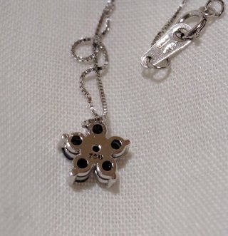 Collar Oro 14k Diamante y Zafiros
