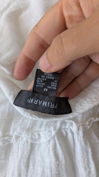 Vestito bianco spalline annodate 100% cotone