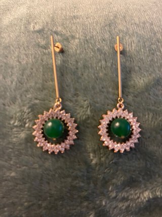 Pendientes Coral Heritage Oro y Verde