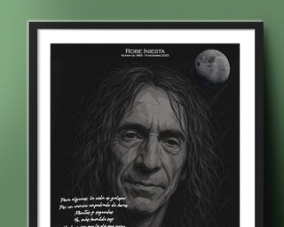 Cuadro Ilustrado ROBE  Extremoduro - "Salir" A3