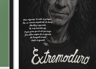 Cuadro Ilustrado ROBE  Extremoduro - "Salir" A3