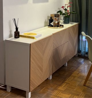 Aparador Ikea Besta Madera y Blanco