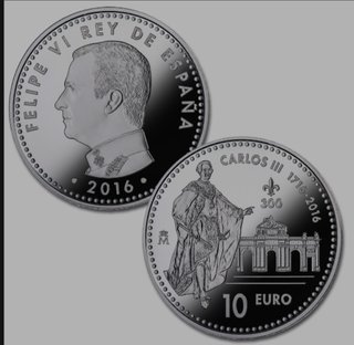 10 Euro Plata Carlos III 2016..solo 1500 piezas RR