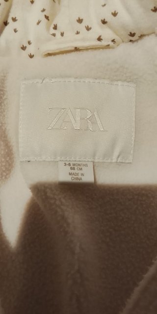 Buzo peluche Zara bebé blanco