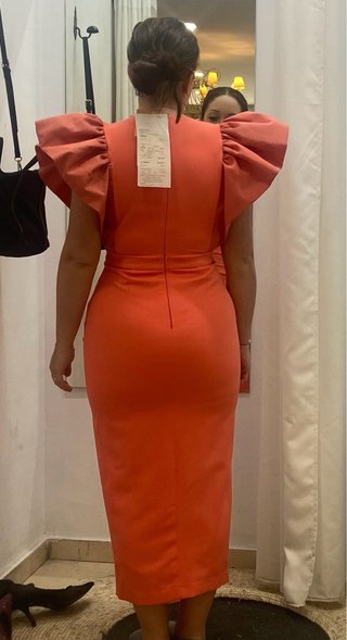Vestido fiesta naranja