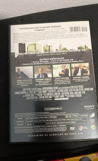 DVD Inside Job - Documental Crisis Económica