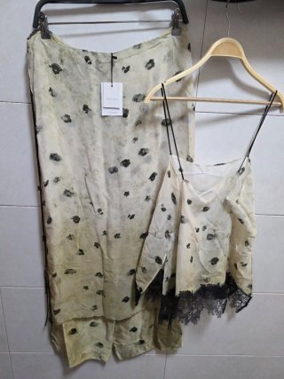 Falda lencero Zara encaje Talla L