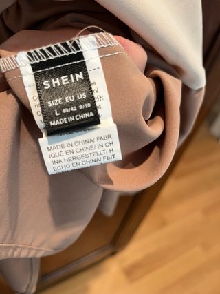 Abito corto SHEIN bianco e beige