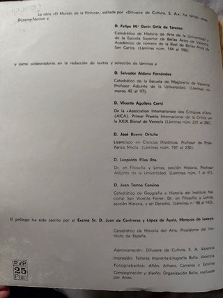 Álbum y calendarios El mundo de la pintura