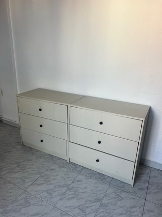 Dos Cómodas GURSKEN 3 cajones beige