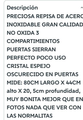 Estante Acero Inoxidable Negro y Plata