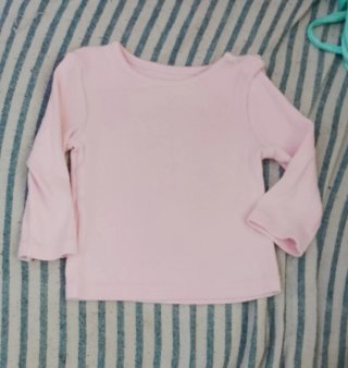 Camiseta rosa manga larga