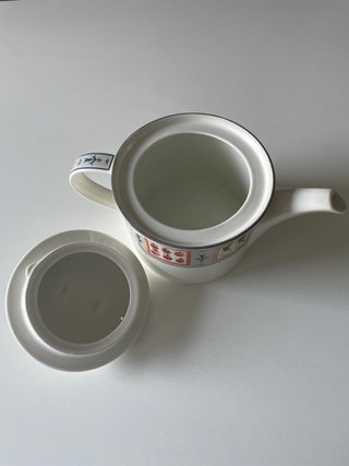 Teiera vintage ceramica dipinta