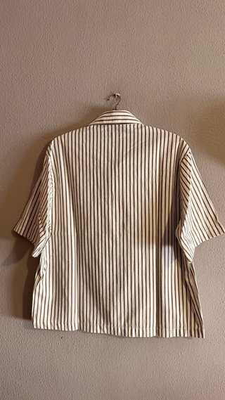 Camisa Bershka Rayas Marrón Talla S Hombre
