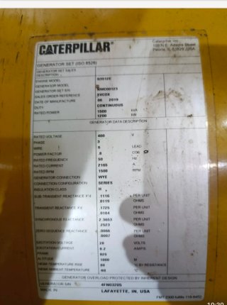Generador Caterpillar Gas Bajo Consumo