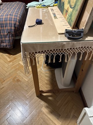 Mesa camilla rectangular madera y cristal