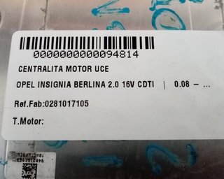 Centralita opel 0281017105 insignia berlina 94814