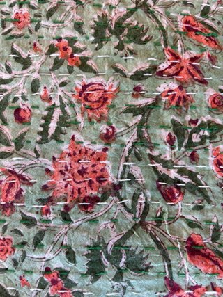 Colcha artesanal blockprint