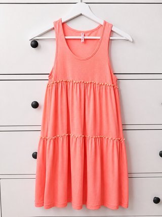 Vestido playero coral talla 12