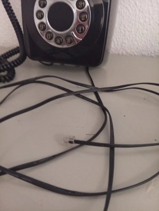 Teléfono Pared Retro Negro
