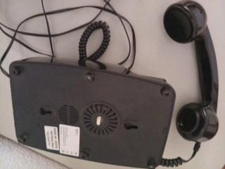 Teléfono Pared Retro Negro