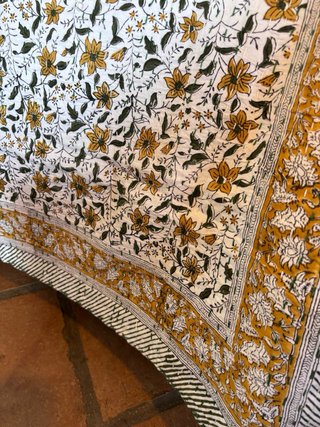 Colcha artesanal blockprint
