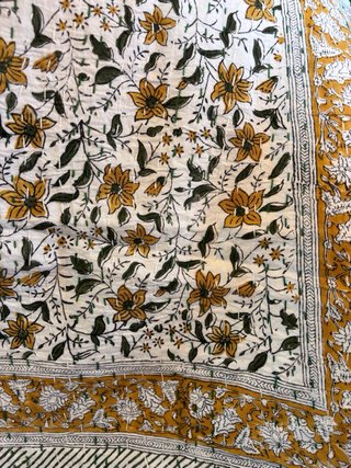 Colcha artesanal blockprint