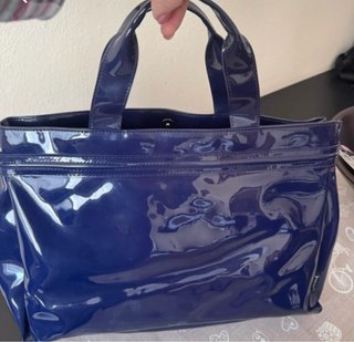 Borsa Armani Jeans viola vernice