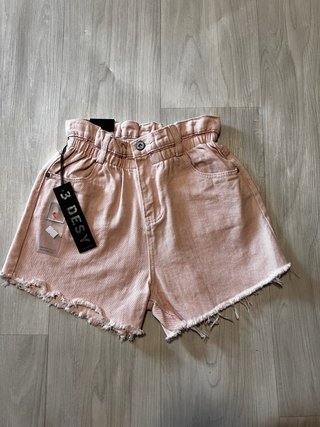 Pantalón corto vaquero rosa