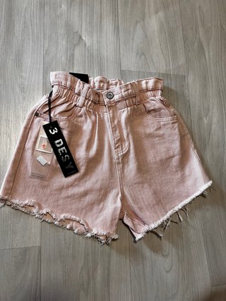 Pantalón corto vaquero rosa