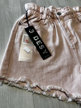 Pantalón corto vaquero rosa