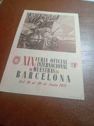 Tarjeta postal Feria Barcelona 1951