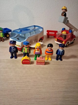 Playmobil: Autobús, Bomberos y Tractor