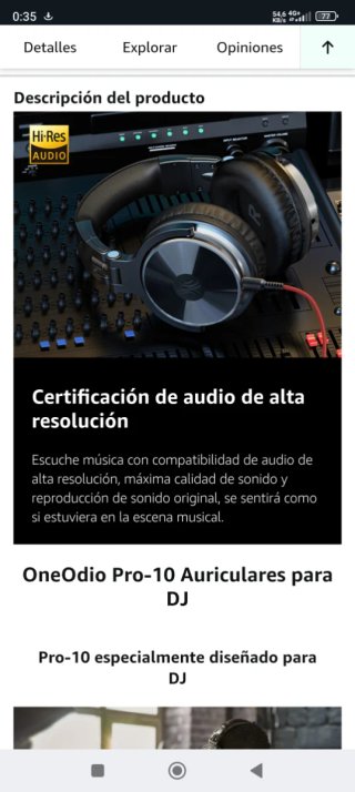Auriculares DJ OneOdio Studio Dorados/Grises