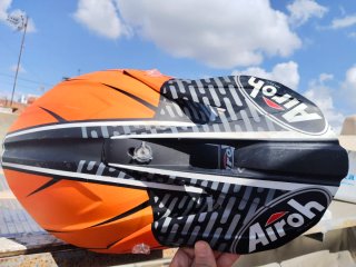 Casco Airoh Motocross Naranja y Negro